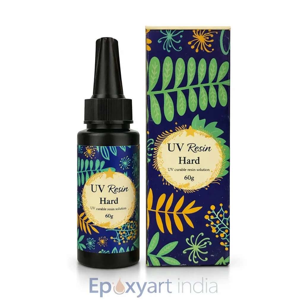 60gm UV Resin Hard Glue for Resin Art, Crystal Clear UV Curing Resin 60gm UV Resin Hard Glue for Resin Art, Crystal Clear UV Curing Resin