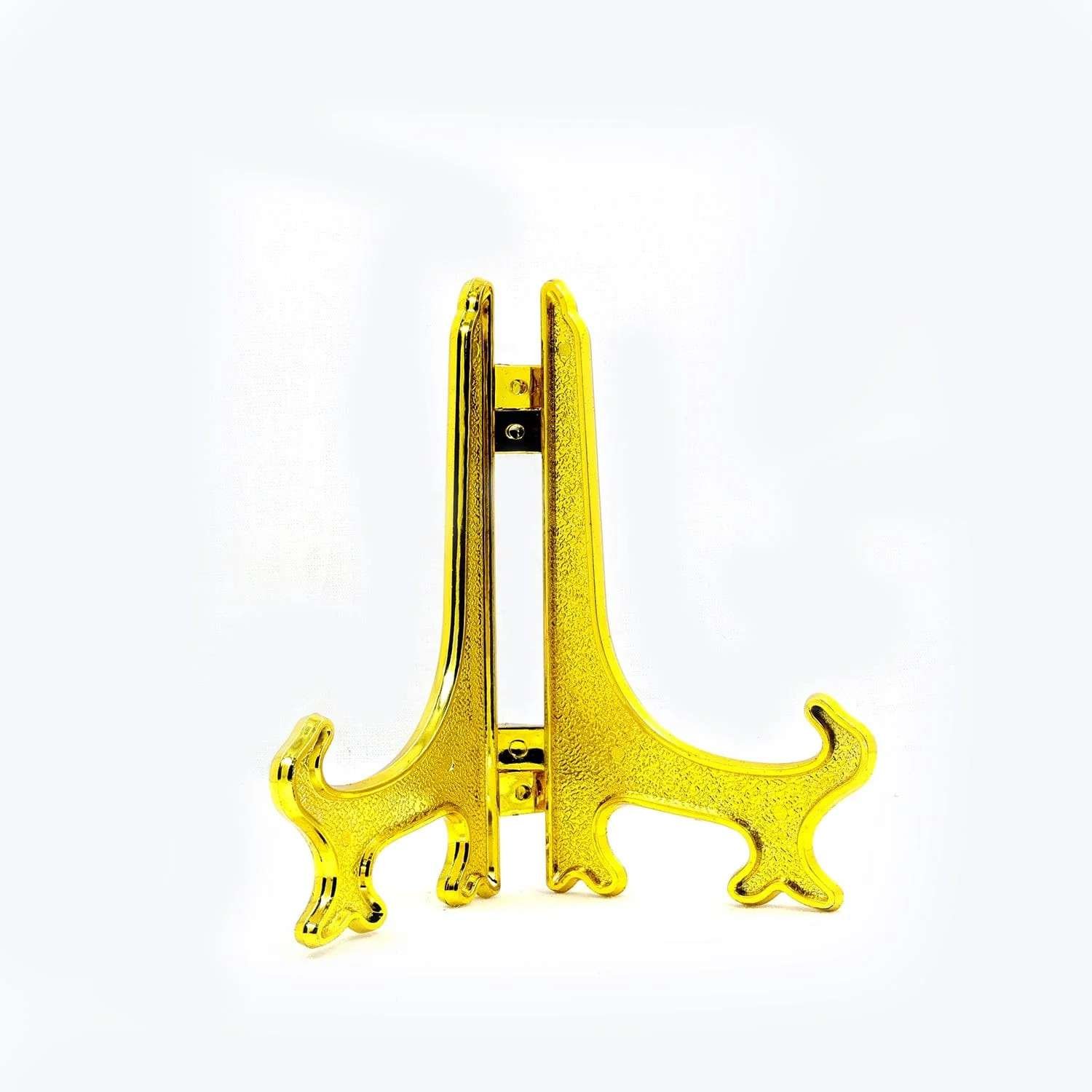 6 Inch Gold Plastic Folding Stand for Display | Mini Stand for Resin Art Frames, Plates & Crafts 6 Inch Gold Plastic Folding Stand for Display | Mini Stand for Resin Art Frames, Plates & Crafts