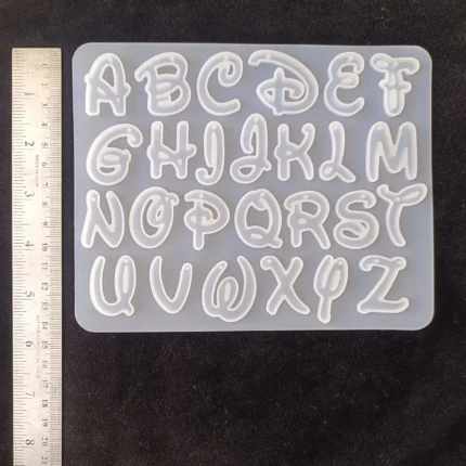 Round Doodle Letters Silicone Mould for Resin Art & DIY Crafts
