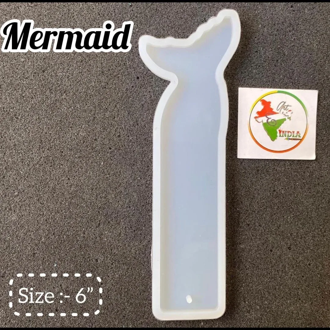 6-Inch Mermaid Bookmark Silicone Mold for Resin Art 6-Inch Mermaid Bookmark Silicone Mold for Resin Art