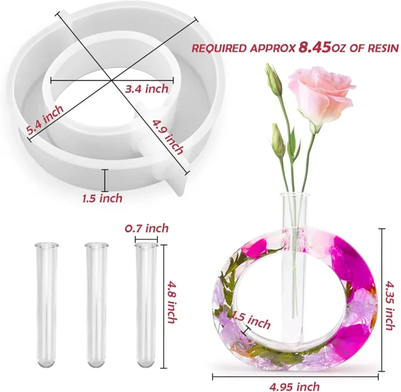 Oval Resin Vase Silicone Mold – Planter Vase for Resin Art