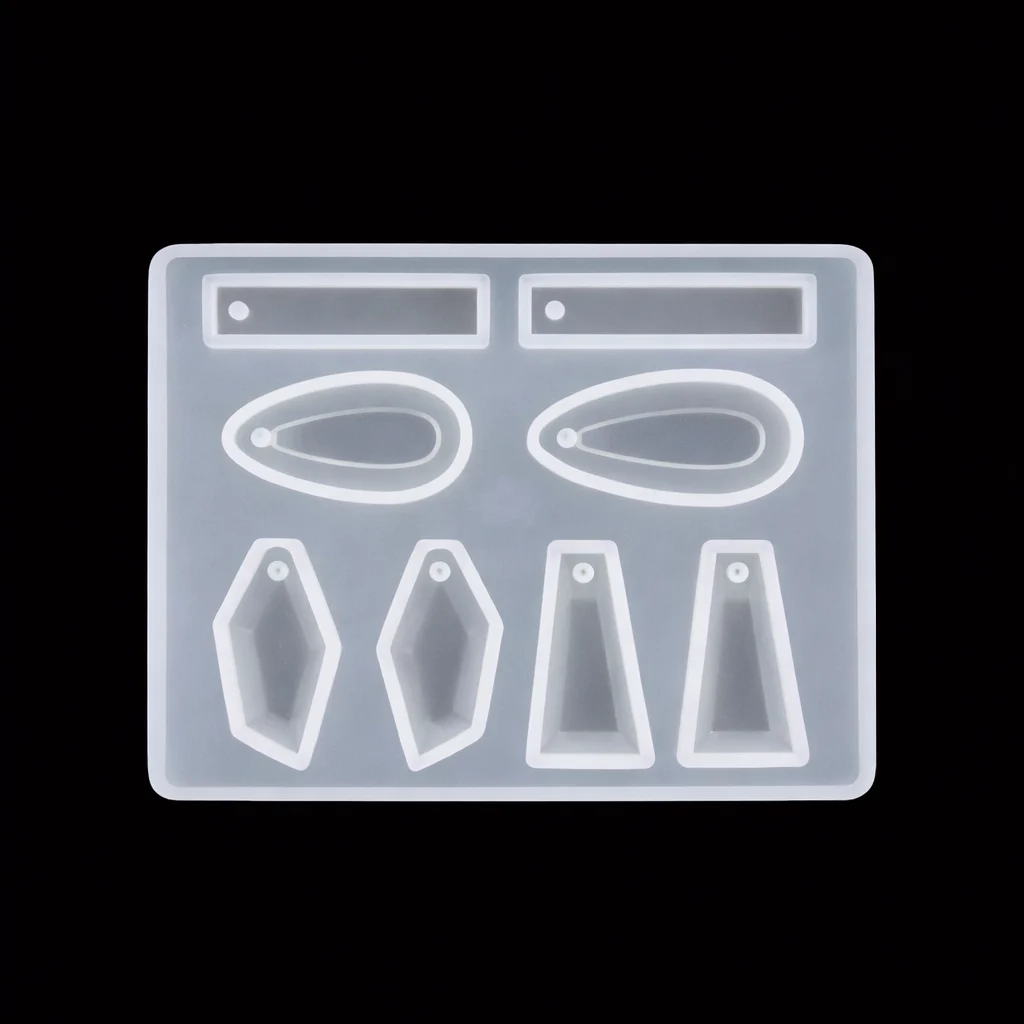8-Cavity Silicone Earring / Pendant Resin Mold for Resin Art 8-Cavity Silicone Earring / Pendant Resin Mold for Resin Art