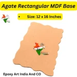 Agate Rectangular MDF Base 12x16 Inch (8mm Thick) for Resin Art | Tray, Name Plate & Wall Art DIY Board