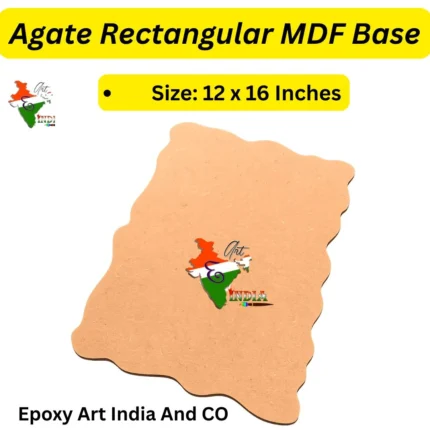 Agate Rectangular MDF Base 12x16 Inch (8mm Thick) for Resin Art | Tray, Name Plate & Wall Art DIY Board
