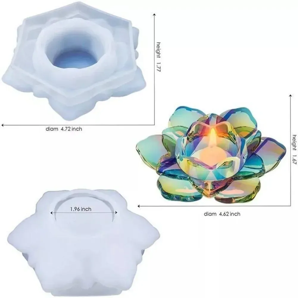 Lotus T-Light Silicone Mold for Resin Art Lotus T-Light Silicone Mold for Resin Art