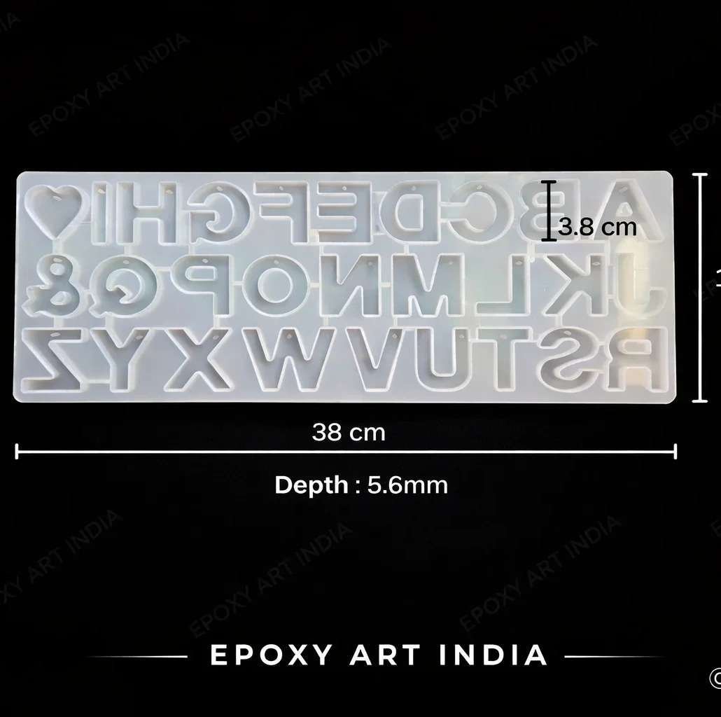 Only Alphabet Silicone Mold for Resin Art Only Alphabet Silicone Mold for Resin Art