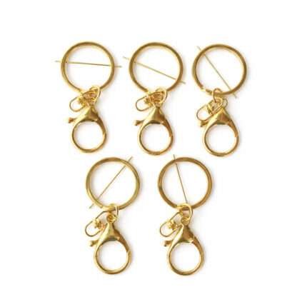 Gold Lobster Key Chain Hooks Set of 5 for Resin Art | Metal Lobster Clasp for Keychains | DIY Resin Craft Supplies India