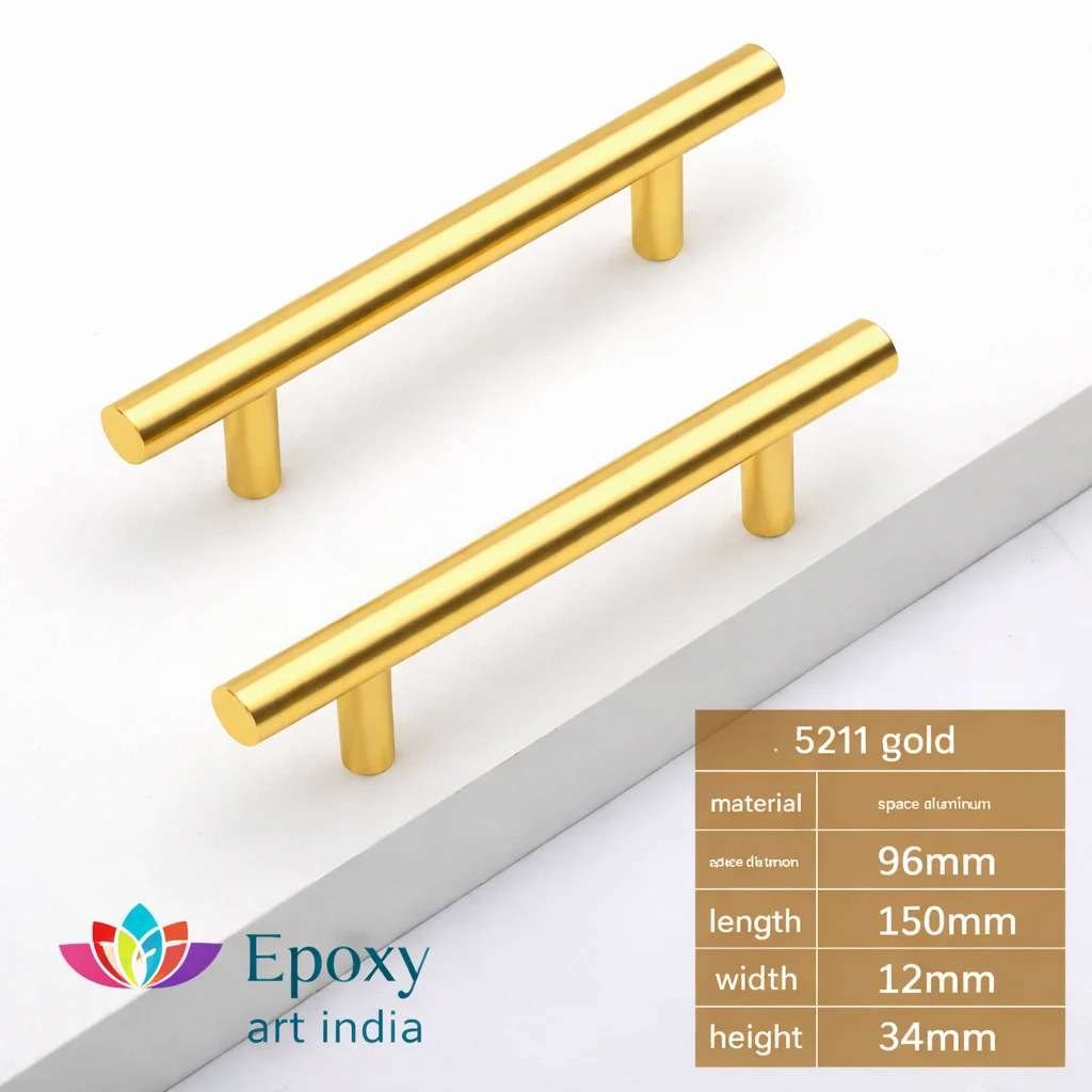 Gold 6 Inch Plain Metal Handle for Resin Art Tray | Metal Tray Handle for DIY Serving Trays Gold 6 Inch Plain Metal Handle for Resin Art Tray | Metal Tray Handle for DIY Serving Trays