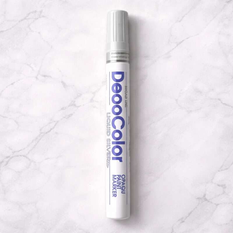 Silver Deco Metallic Marker for Resin Art | Paint Pen for Coasters, Trays & Geode Art |