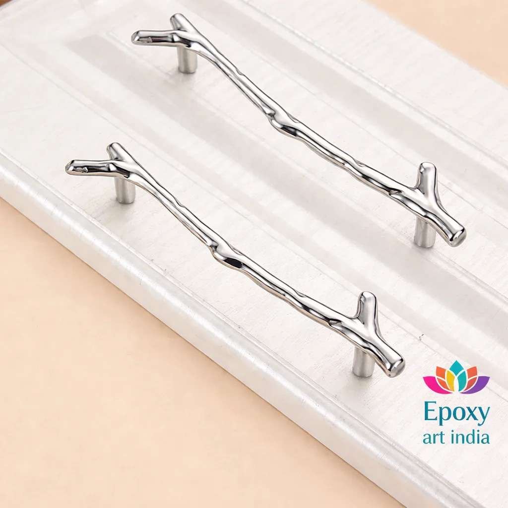 Silver Branch Tray Handles for Resin Art Tray | Decorative Metal Handles for DIY Resin Serving Trays Silver Branch Tray Handles for Resin Art Tray | Decorative Metal Handles for DIY Resin Serving Trays