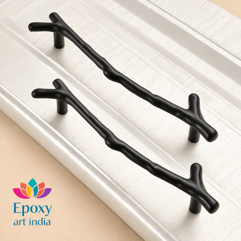 Black Branch Tray Handles for Resin Art Tray | Decorative Metal Handles for DIY Resin Serving Trays Black Branch Tray Handles for Resin Art Tray | Decorative Metal Handles for DIY Resin Serving Trays