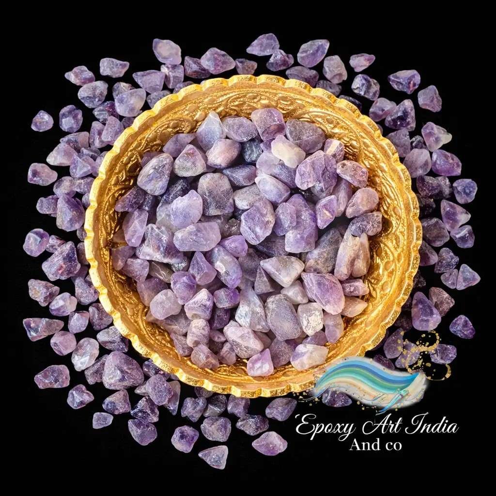 Amethyst Stone Chips 100gm for Resin Art | Purple Crystal Chips for Epoxy Resin Crafts Amethyst Stone Chips 100gm for Resin Art | Purple Crystal Chips for Epoxy Resin Crafts