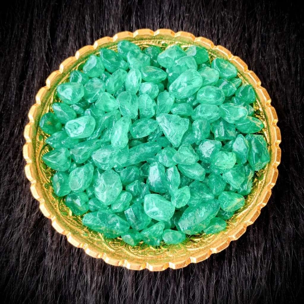 Emerald Dyed Quartz Stone Chips 100gm for Resin Art | Decorative Emerald Green Crystal Chips for Epoxy Resin Crafts Emerald Dyed Quartz Stone Chips 100gm for Resin Art | Decorative Emerald Green Crystal Chips for Epoxy Resin Crafts