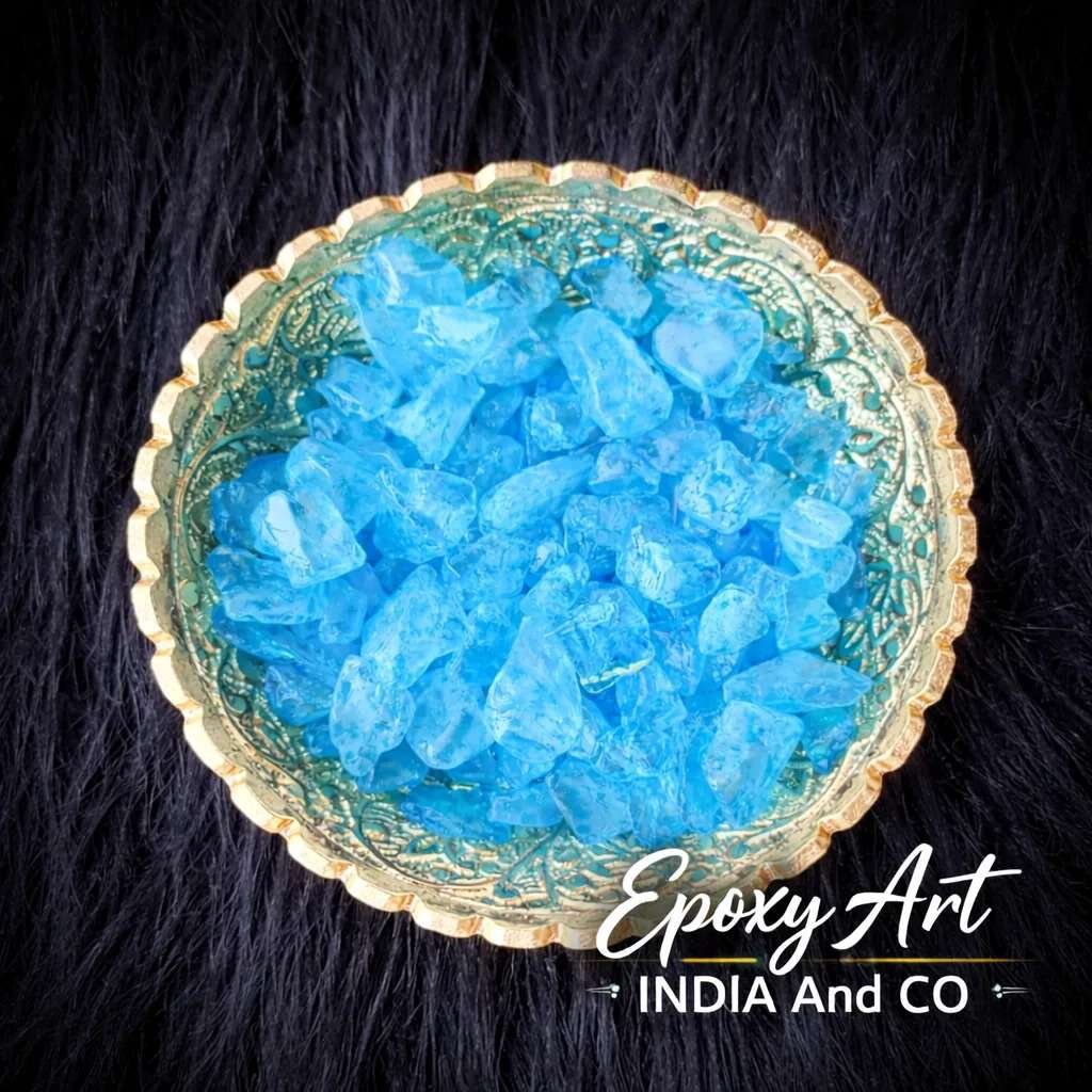Light Ocean Blue Dyed Quartz Stone Chips 100gm for Resin Art | Decorative Blue Crystal Chips for Epoxy Resin Crafts Light Ocean Blue Dyed Quartz Stone Chips 100gm for Resin Art | Decorative Blue Crystal Chips for Epoxy Resin Crafts