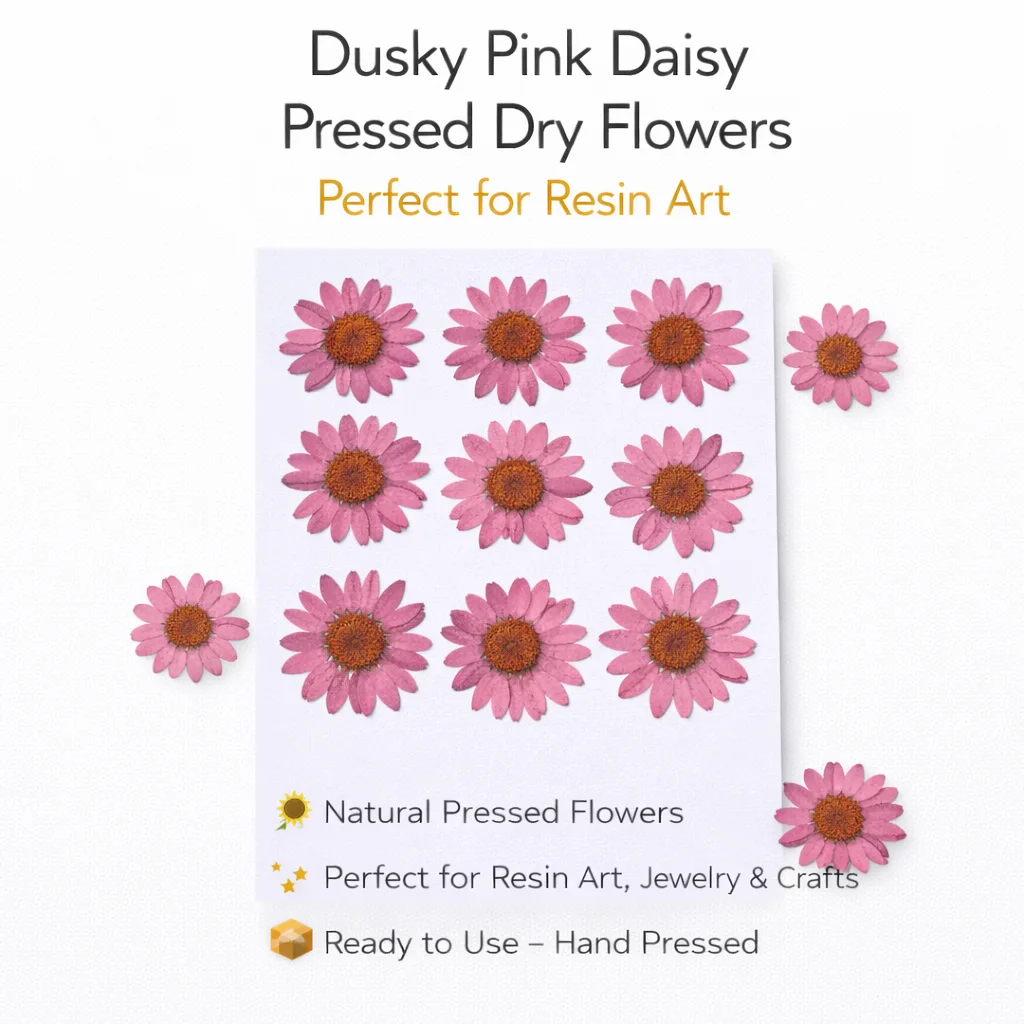 Dusky Pink Daisy Pressed Dry Flower for Resin Art Dusky Pink Daisy Pressed Dry Flower for Resin Art