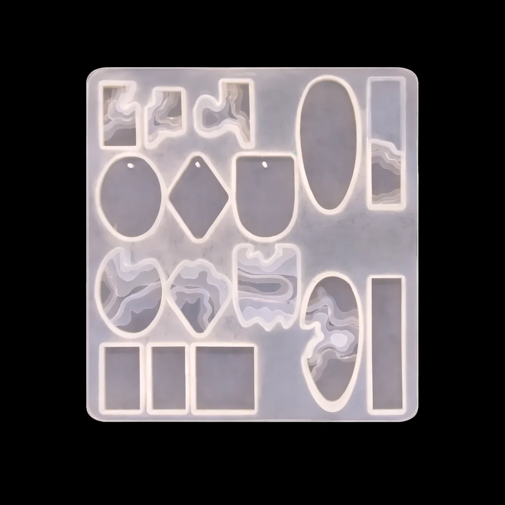 16-Cavity Jewellery Silicone Mold for Resin Art 16-Cavity Jewellery Silicone Mold for Resin Art