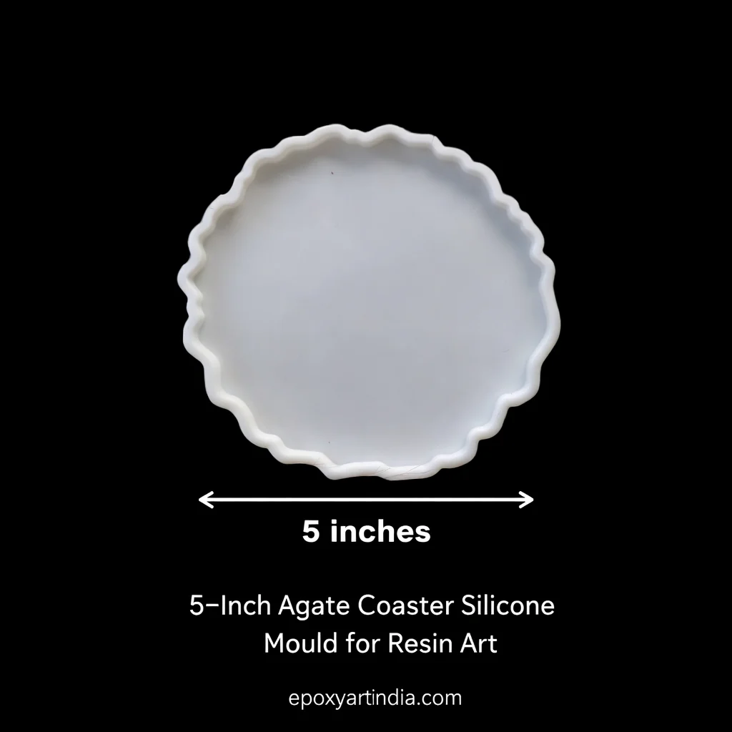 5-Inch Agate Coaster Silicone Mould for Resin Art 5-Inch Agate Coaster Silicone Mould for Resin Art