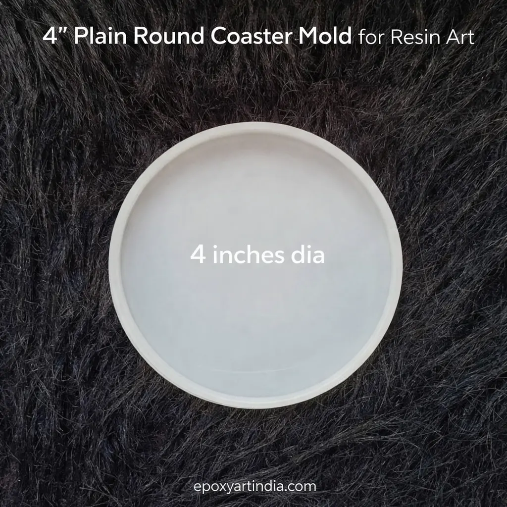 4″ Plain Round Coaster Mold for Resin Art 4″ Plain Round Coaster Mold for Resin Art