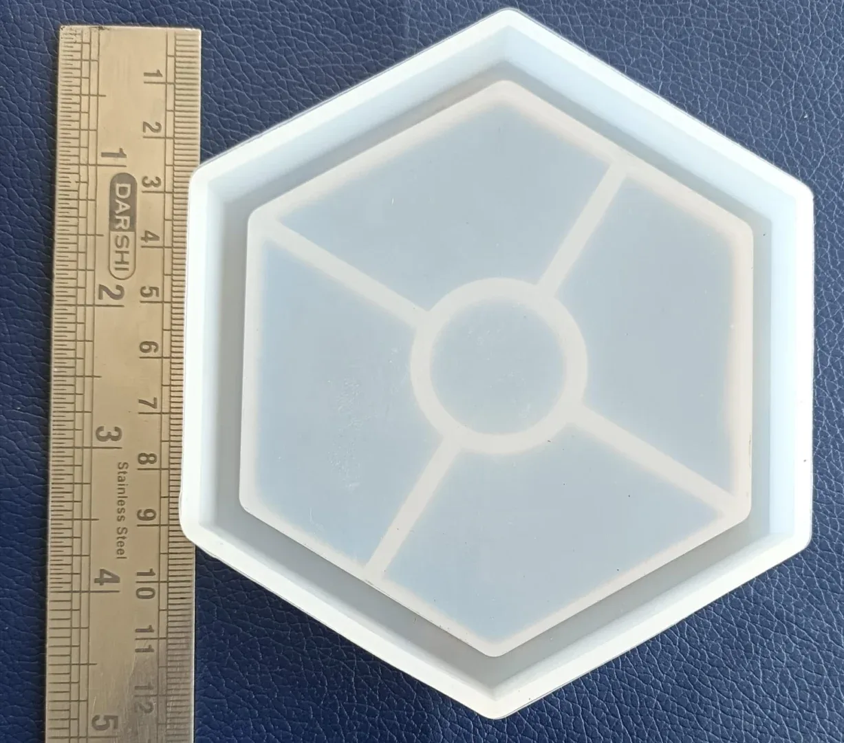 Hexagon Trinket & Coaster Silicone Mold for Resin Art Hexagon Trinket & Coaster Silicone Mold for Resin Art – 5 Inches