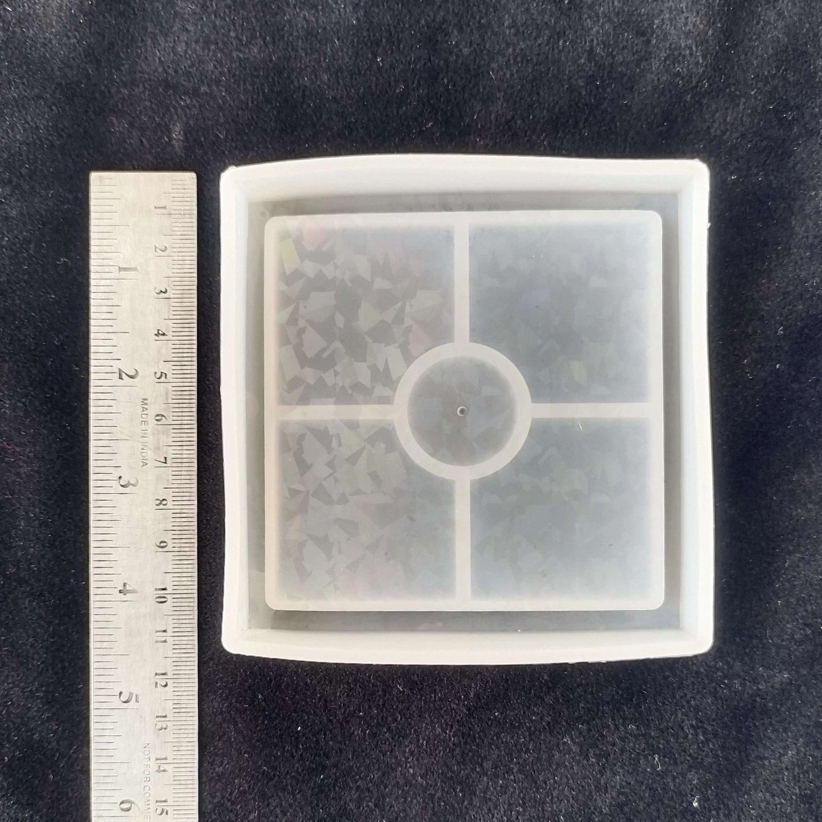Holographic Square Trinket Coaster Mould | Silicone Resin Mold for Trinket Tray, Coaster & Jewelry Holder Holographic Square Trinket Coaster Mould | Silicone Resin Mold for Trinket Tray, Coaster & Jewelry Holder