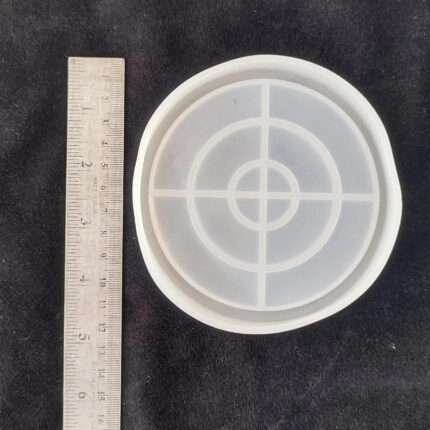 Holographic Big Round Trinket Coaster Mould | Silicone Resin Mold for Trinket Tray, Large Coaster