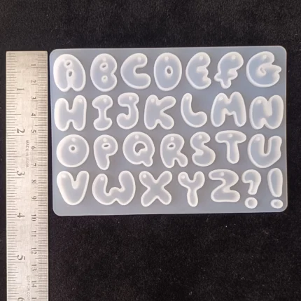 Small Bubble Shaped Alphabet Mold | Silicone Resin Mold for Letters, Numbers & DIY Crafts