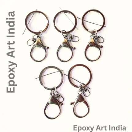 Lobster Key Chain Hooks Set of 5 for Resin Art BLACK | Metal Lobster Clasp for Keychains | DIY Resin Craft Supplies India