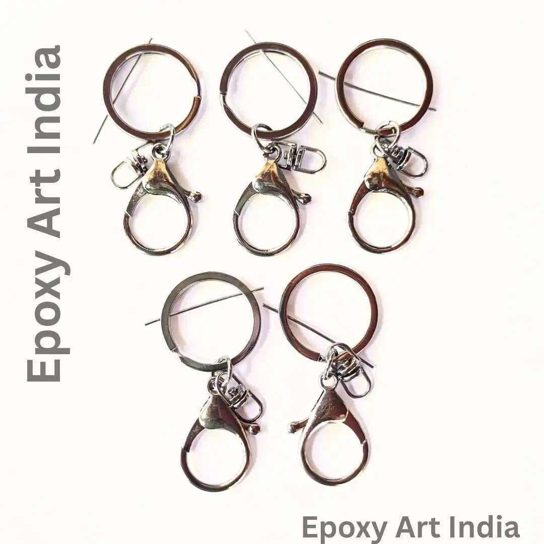 Lobster Key Chain Hooks Set of 5 for Resin Art BLACK | Metal Lobster Clasp for Keychains | DIY Resin Craft Supplies India Lobster Key Chain Hooks Set of 5 for Resin Art BLACK | Metal Lobster Clasp for Keychains | DIY Resin Craft Supplies India