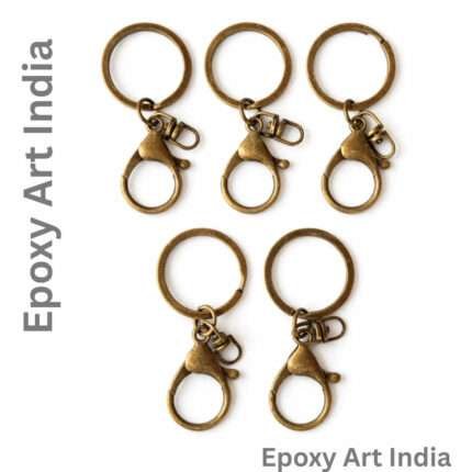 Lobster Key Chain Hooks Set of 5 for Resin Art BLACK | Metal Lobster Clasp for Keychains | DIY Resin Craft Supplies India