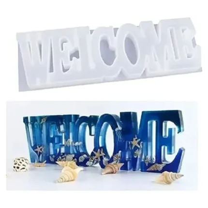 Welcome Mold for Resin Art | Silicone Welcome Mould for DIY Epoxy