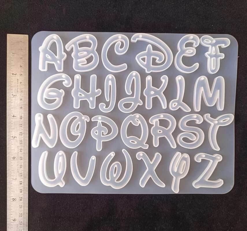 Big Round Doodle Letters Silicone Mould for Resin Art & DIY Crafts