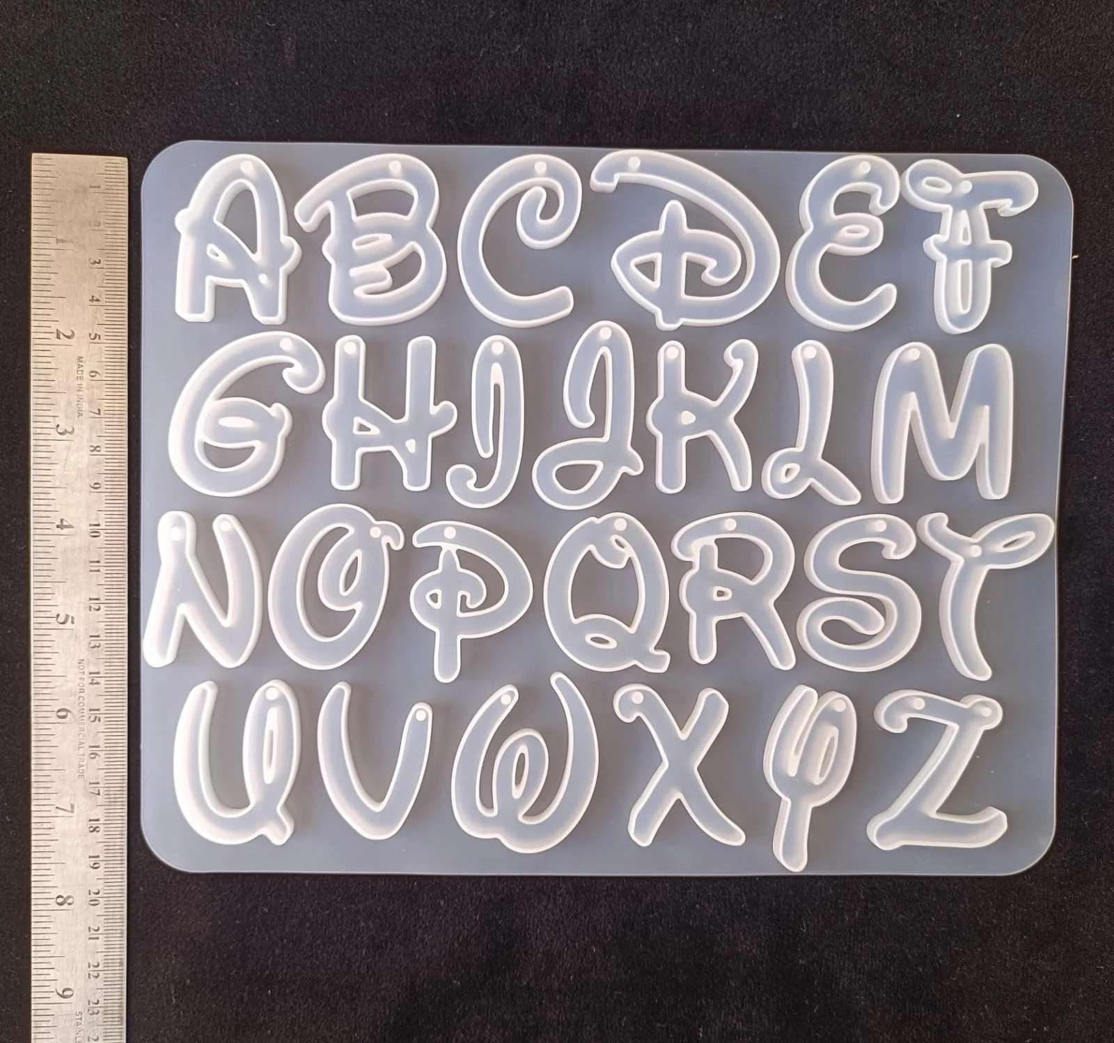 Big Round Doodle Letters Silicone Mould for Resin Art & DIY Crafts Big Round Doodle Letters Silicone Mould for Resin Art & DIY Crafts