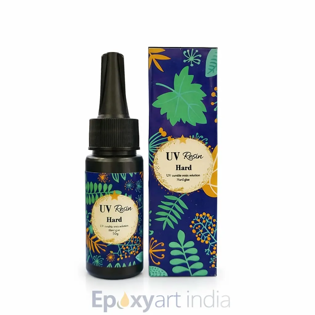 50gm UV Resin Hard Glue for Resin Art, Crystal Clear UV Curing Resin 50gm UV Resin Hard Glue for Resin Art, Crystal Clear UV Curing Resin