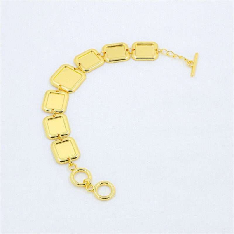 Square Bracelet Base for Resin Art | Metal Bracelet Frame for DIY Jewelry Making