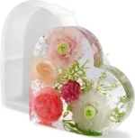 8″ Deep Casting Heart Resin Mold – Large Silicone Mold for Epoxy Resin Art