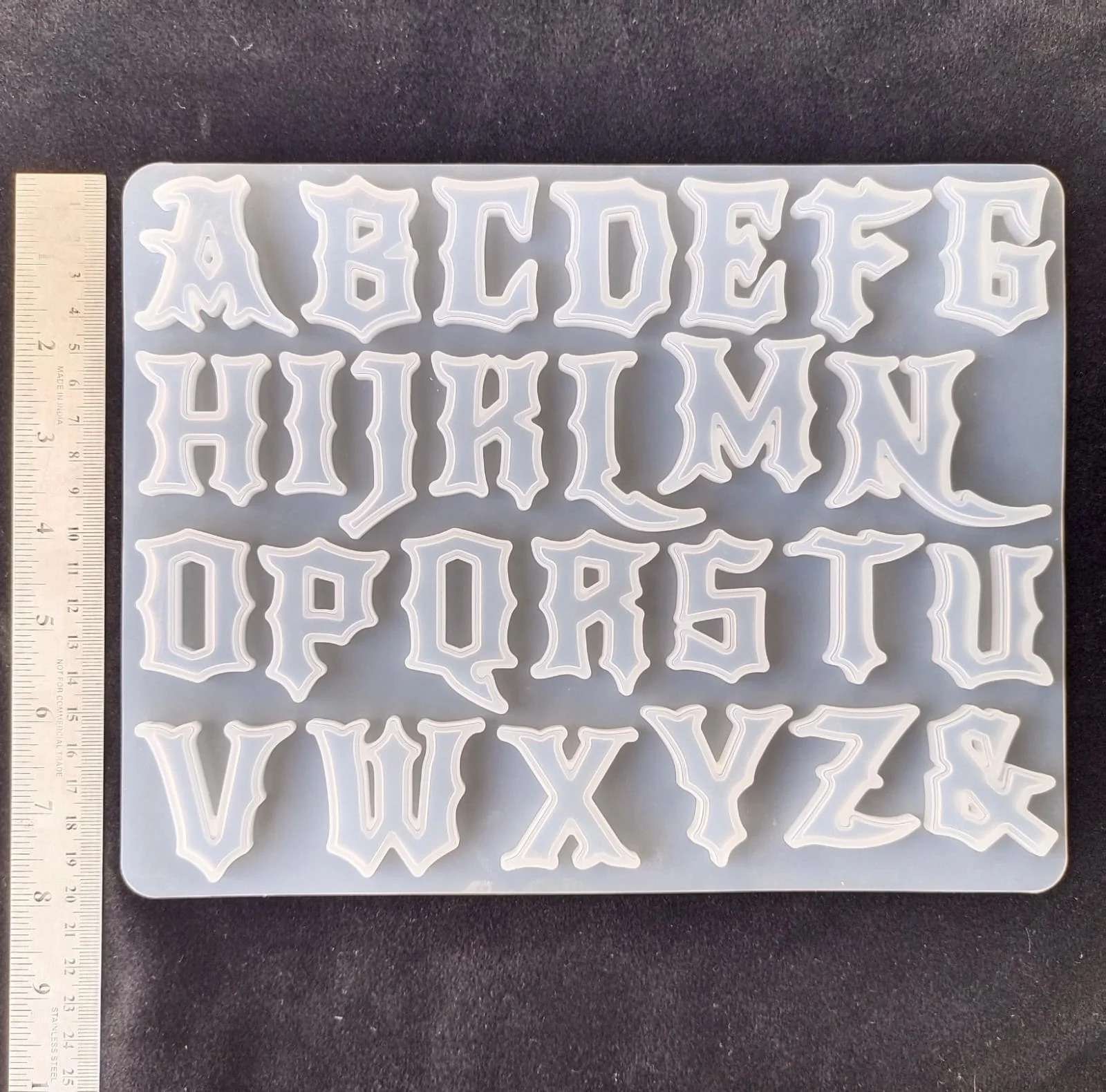 Big Gothic Mold for Resin Art – Silicone Alphabet & Design Mold for DIY Crafts Big Gothic Mold for Resin Art – Silicone Alphabet & Design Mold for DIY Crafts