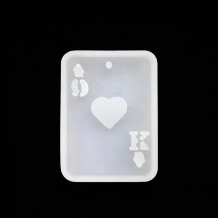 Heart Keychain Rectangle Silicone Mold for Resin Art – DIY Resin Pendant & Keychain Mold