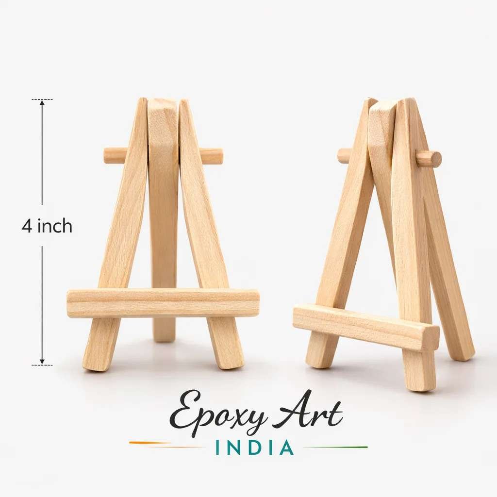 4 Inches Wooden Easel Stand for Resin Art & Display 4 Inches Wooden Easel Stand for Resin Art & Display