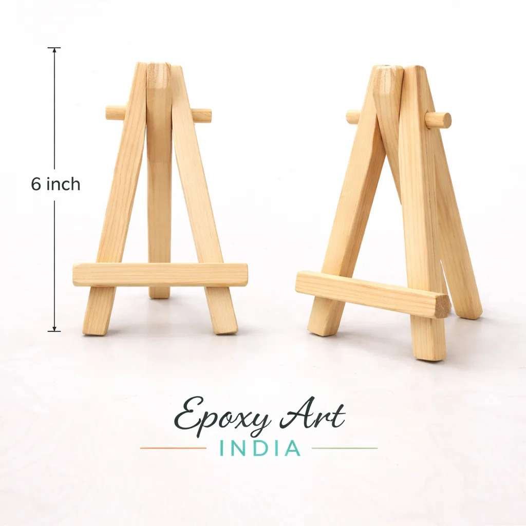 6 Inches Wooden Easel Stand for Resin Art & Display 6 Inches Wooden Easel Stand for Resin Art & Display