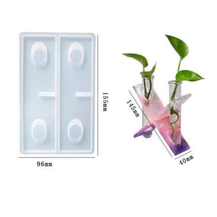 X Shaped Test Tube Planter Mould | Silicone Mold for Resin, Jesmonite & Concrete