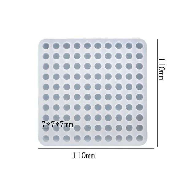 100 Cavity Round Wax Seal Beads Silicone Mould for DIY Crafts