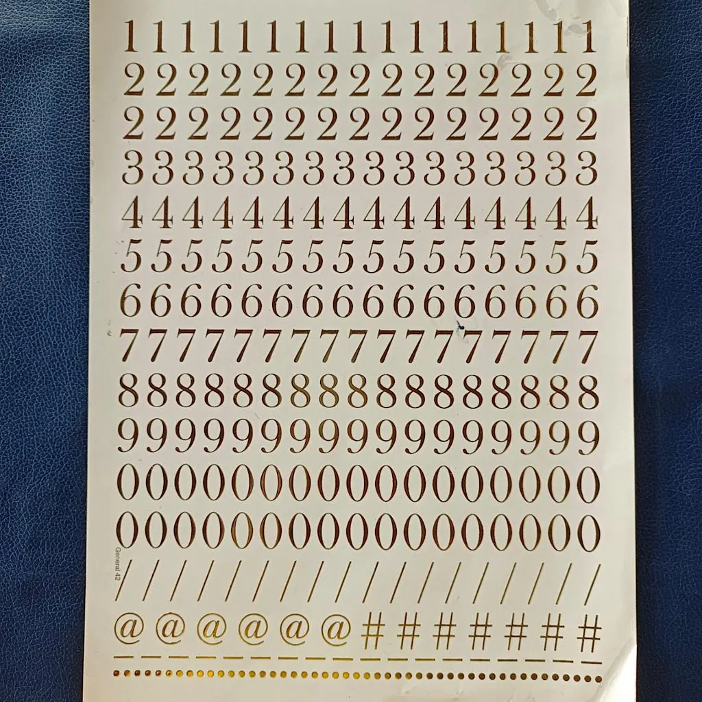 Numerical Gold Embossed Sticker Sheet | Number Foil Stickers (0–9) for Resin Art, DIY Crafts Numerical Gold Embossed Sticker Sheet | Number Foil Stickers (0–9) for Resin Art, DIY Crafts