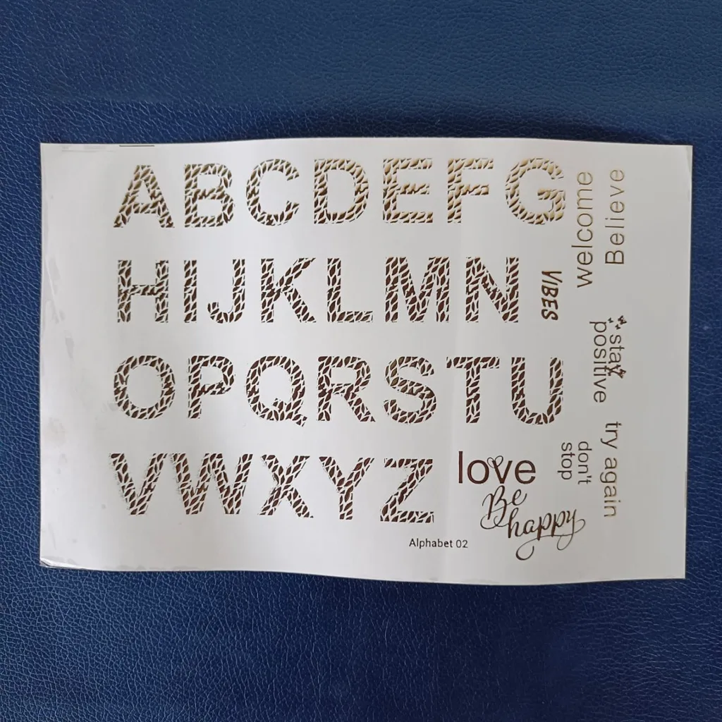Capital Alphabet Embossed Gold Sticker Sheet A5 Capital Alphabet Embossed Gold Sticker Sheet A5