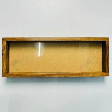 16x6 Teakwood Preservation Frame with Acrylic Base | Premium Handmade Wooden Frame