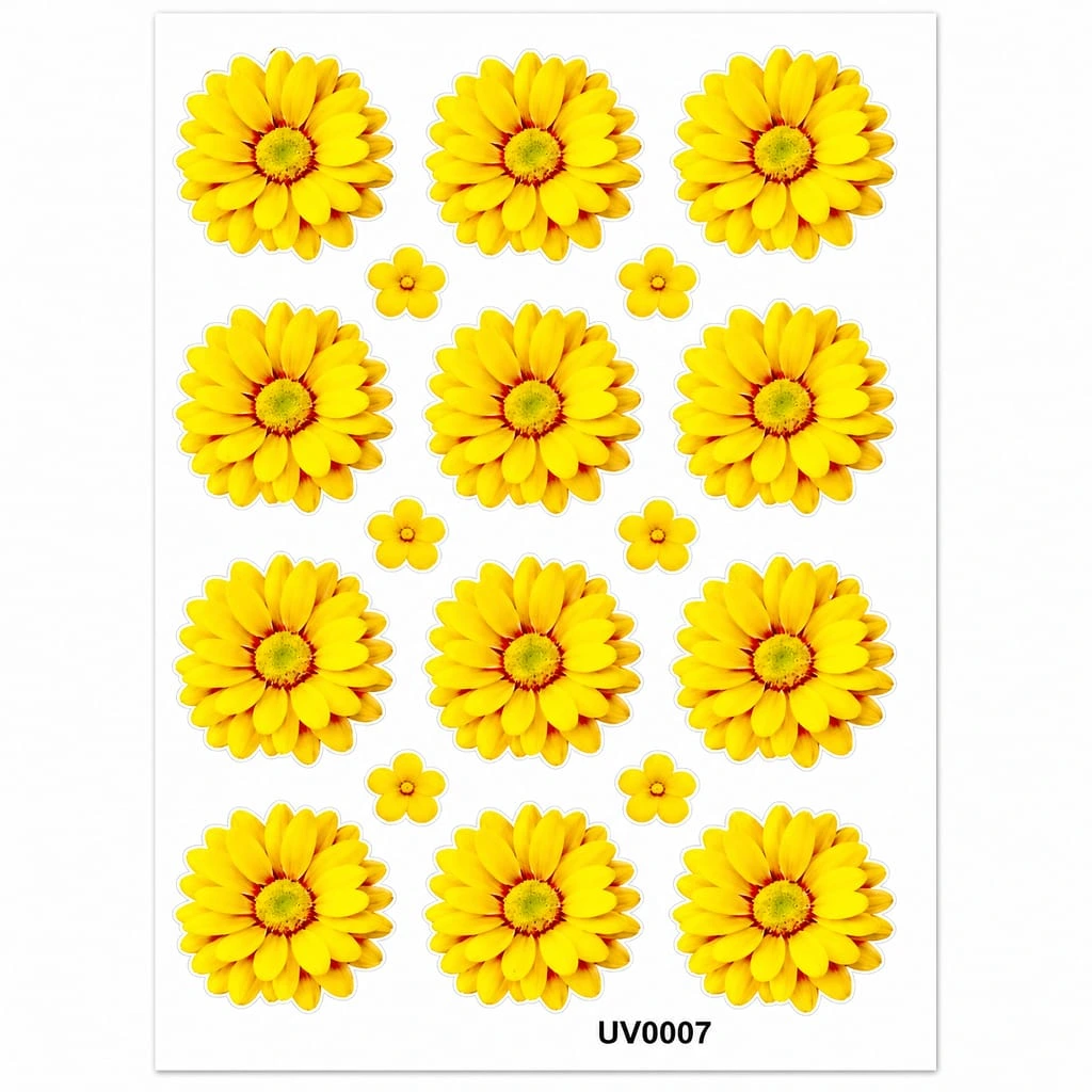 Premium 3D Yellow Shade UV DTF Sticker Premium 3D Yellow Shade UV DTF Sticker