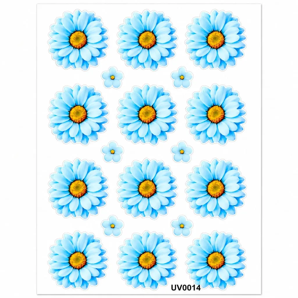 Premium Sky Blue Shade UV DTF Sticker for Resin Art Premium Sky Blue Shade UV DTF Sticker for Resin Art
