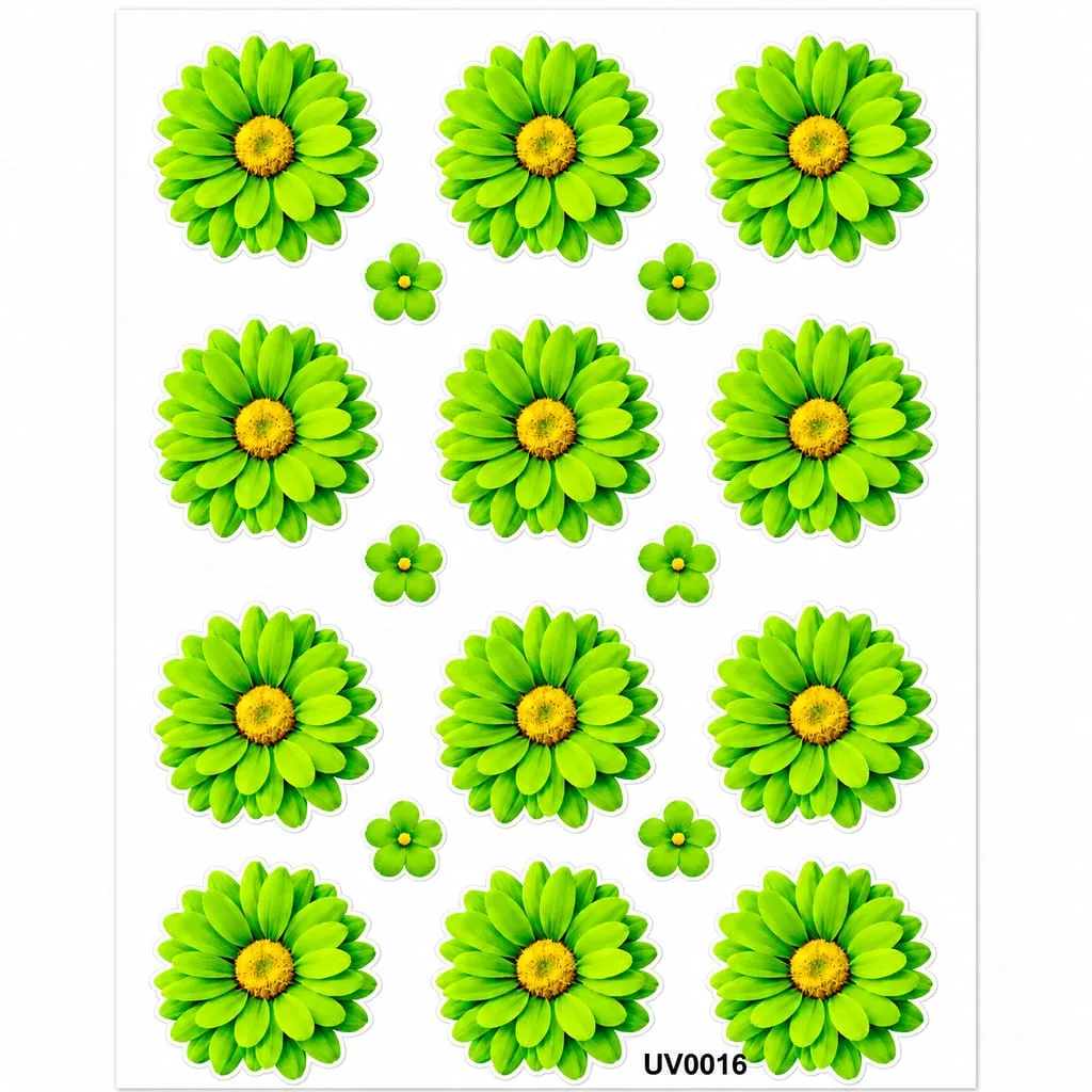 Premium Light Green Shade UV DTF Sticker for Resin Art Premium Light Green Shade UV DTF Sticker for Resin Art