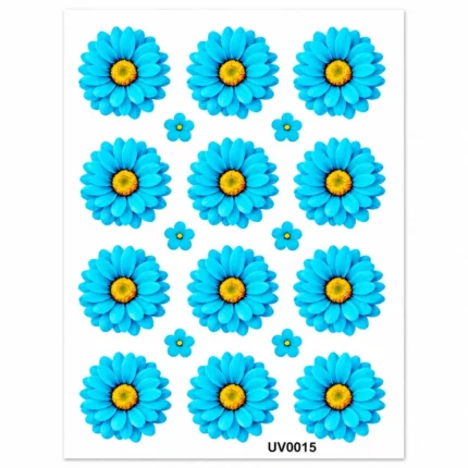 Premium Ocean Blue Shade UV DTF Sticker for Resin Art