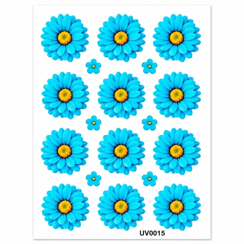 Premium Ocean Blue Shade UV DTF Sticker for Resin Art