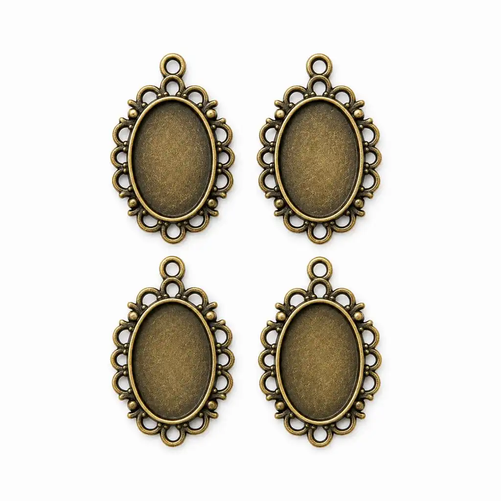 Antique Bronze Oval Bezel Frame for Resin Art Jewelry Making Antique Bronze Oval Bezel Frame for Resin Art Jewelry Making